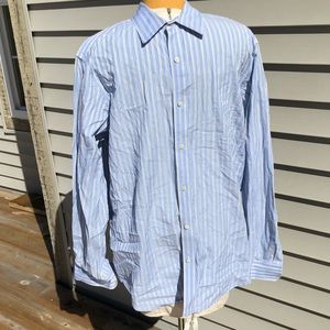 Banana republic dress shirt light blue striped